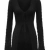 shein icon لباس علوي أكمام جرس ربطة امامية محكم شفاف shein icon لباس علوي أكمام جرس ربطة امامية محكم شفاف