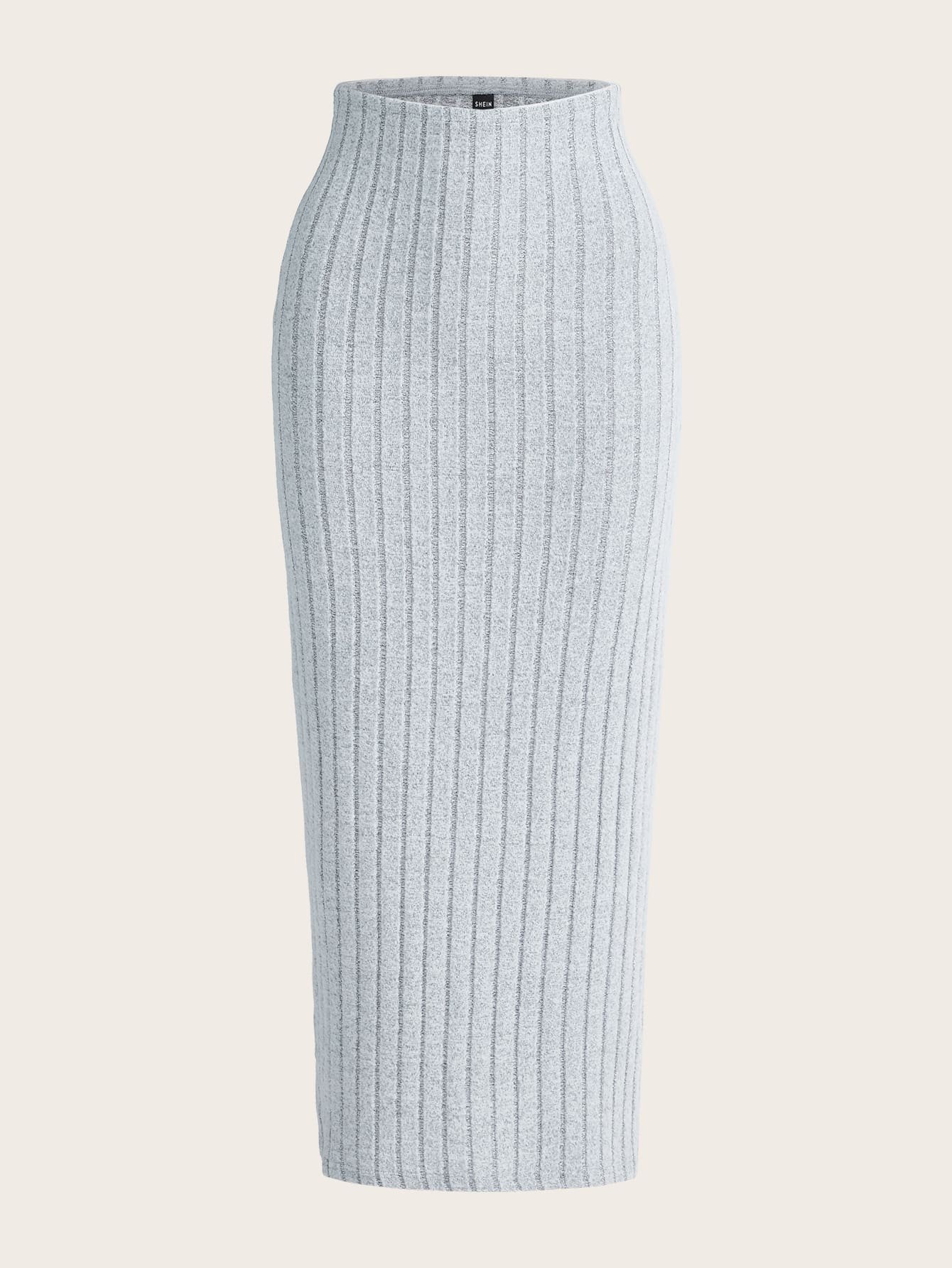 shein ezwear تنورة مرتفعة الخصر محبوكة مع تصميم ريب للصيف 7