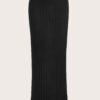 shein ezwear تنورة مرتفعة الخصر محبوكة مع تصميم ريب للصيف shein ezwear تنورة مرتفعة الخصر محبوكة مع تصميم ريب للصيف