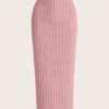 shein ezwear تنورة مرتفعة الخصر محبوكة مع تصميم ريب للصيف 10