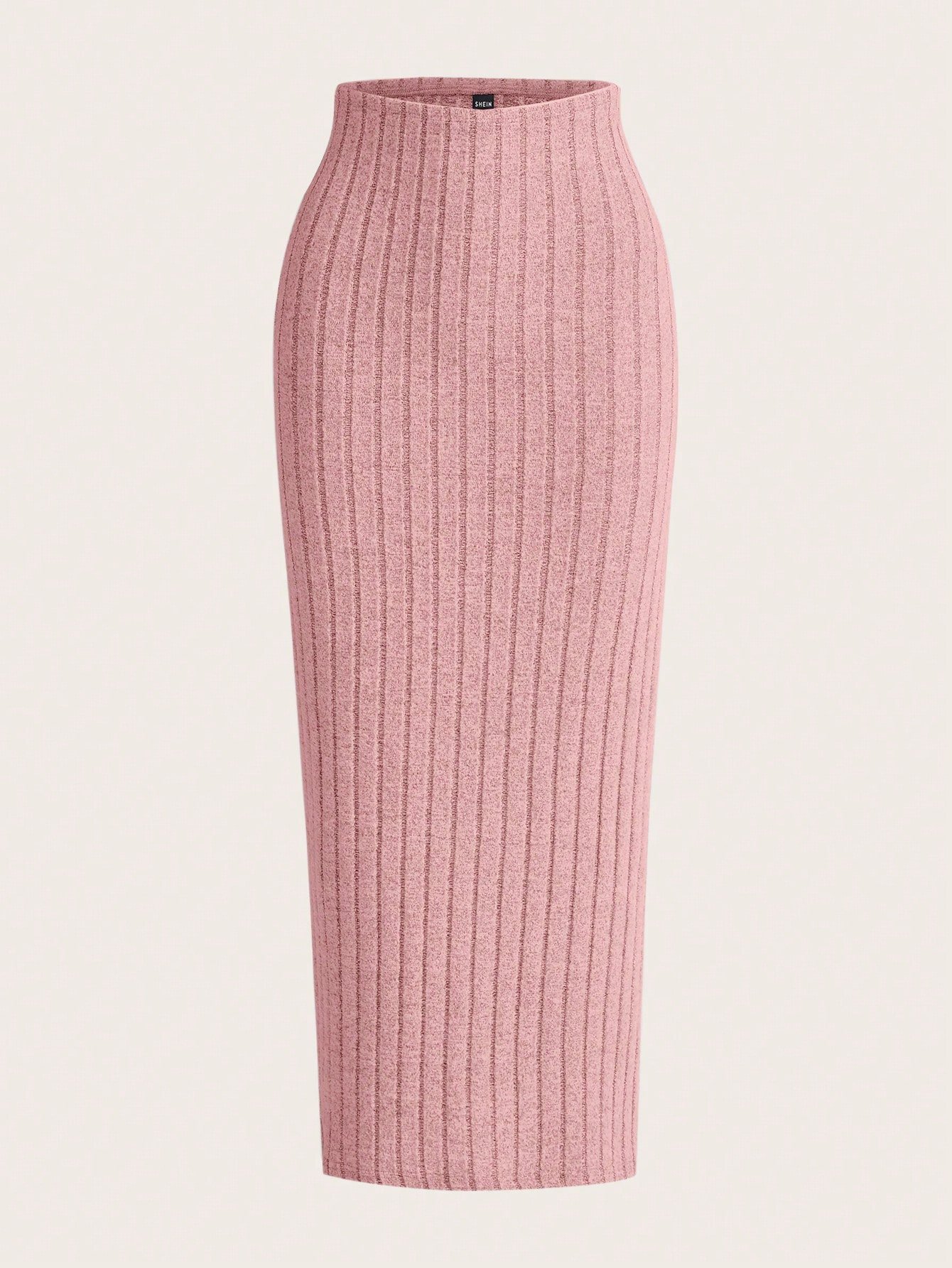 shein ezwear تنورة مرتفعة الخصر محبوكة مع تصميم ريب للصيف 10