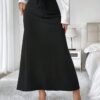 shein essnce تنورة طويلة ذات خصر عالي مطاطي للنساء shein essnce تنورة طويلة ذات خصر عالي مطاطي للنساء
