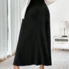 shein essnce تنورة طويلة ذات خصر عالي مطاطي للنساء 2