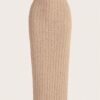 shein ezwear تنورة مرتفعة الخصر محبوكة مع تصميم ريب للصيف 1