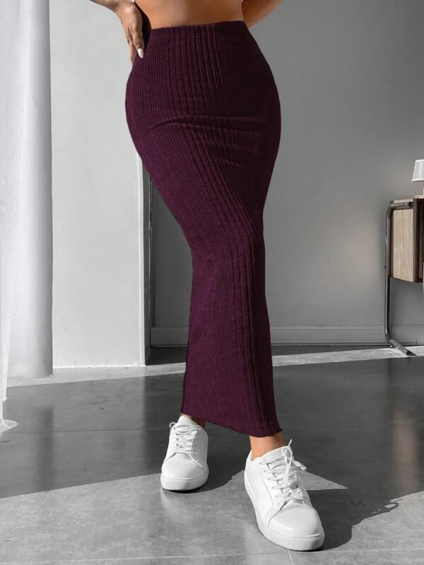 shein petite تنورة نسائية متماسكة عالية الخصر بلون خالص shein petite تنورة نسائية متماسكة عالية الخصر بلون خالص