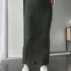 shein petite تنورة نسائية متماسكة عالية الخصر بلون خالص 6
