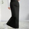 shein ezwear تنورة بتصميم حورية البحر بلون خالص shein ezwear تنورة بتصميم حورية البحر بلون خالص