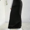 shein ezwear تنورة بتصميم حورية البحر بلون خالص 4
