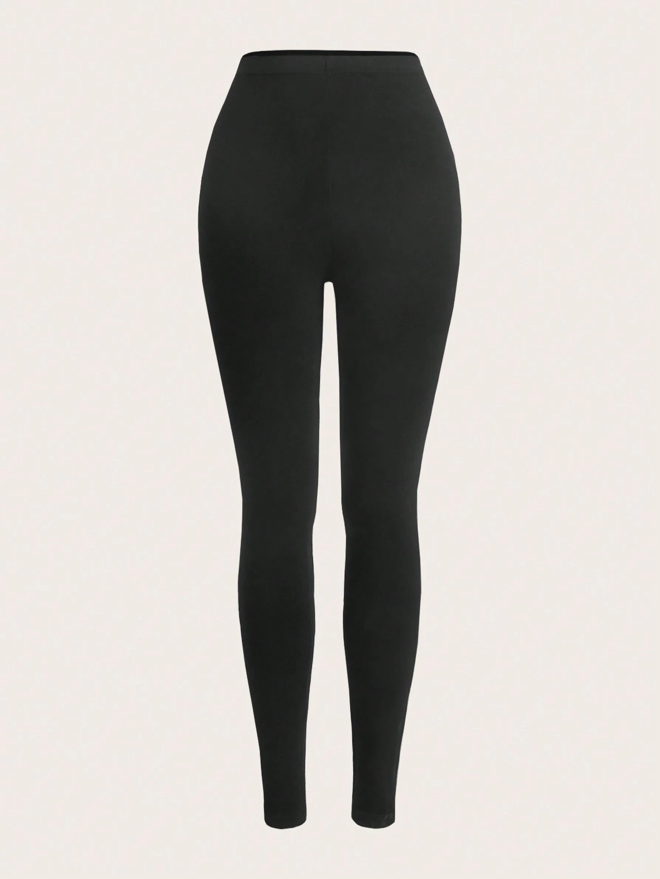 shein ezwear 2 قطعة سروال ضيق بخصر مطاطي بلون أحادي 6