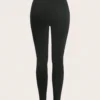 shein ezwear 2 قطعة سروال ضيق بخصر مطاطي بلون أحادي 7