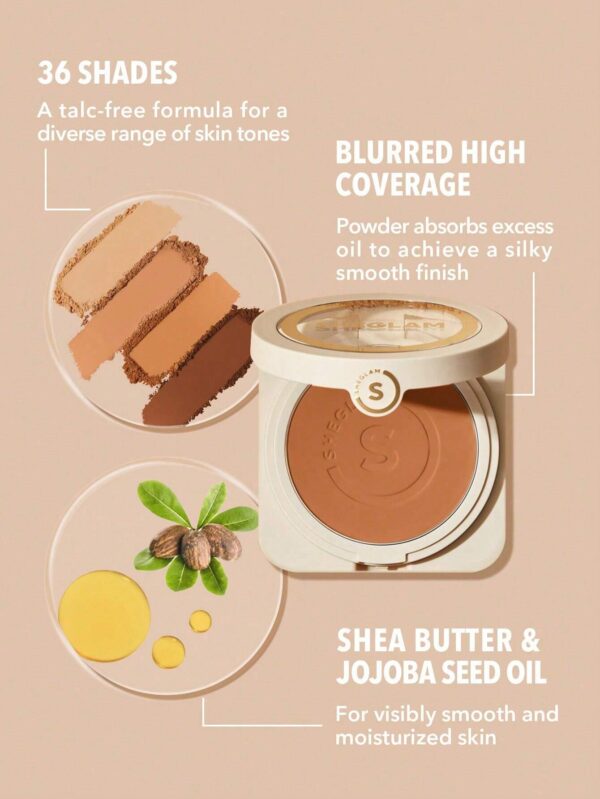 sheglam بودرة أساس skin focus عالية التغطية بورسلين 36 لونًا للتحكم في الزيوت وخالية من العيوب وتغطية كاملة وخفيفة الوزن وبودرة مضغوطة ناعمة غير لامعة وأكثر نعومة ومكياج للوجه تخفيضات هدية عيد الميلاد كريم أساس علامة تجارية جمال مكياج ميكب مستحضرات تجميل 38