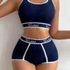 مجموعة ملابس داخلية سلس بتصميم حرفي بسيط 2 قطعة 1