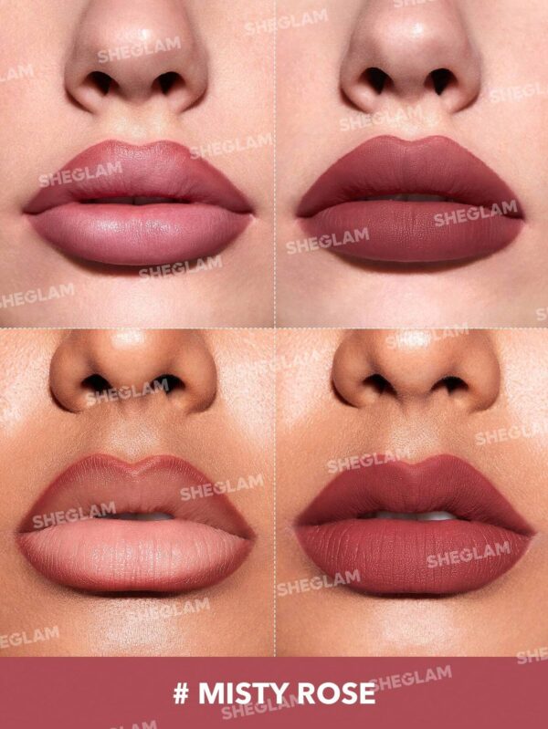 sheglam قلم تحديد الشفاه so lippy قلم تحديد الشفاه الكريمي غير اللامع misty rose ذو الصبغة العالية لا يتلاشى بسهولة، ناعم كالحرير، لون غير لامع، مكياج الشفاه، حفلة عيد الميلاد ، قلم تحديد الشفاه روج محدد قوس شفايف علامة تجارية جمال مكياج ميكب مستحضرات تجم 16