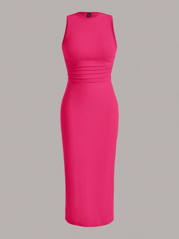shein ezwear فستان صيفي رداء بخصر مجعد، فساتين صيفية للنساء 4