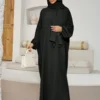 عباية فاشونية كاجوال مع وشاح رأس، قطعة واحدة مناسبة للاستخدام اليومي للنساء، الطول 143 سم 18