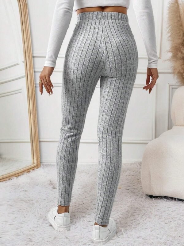 shein frenchy سروال ضيق مضلع مرن بخصر مربوط 12