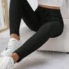 shein frenchy سروال ضيق مضلع مرن بخصر مربوط shein frenchy سروال ضيق مضلع مرن بخصر مربوط