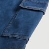 shein mod تنورة دينم طويلة أزرق مرن , الحجم الكبير عادي 7