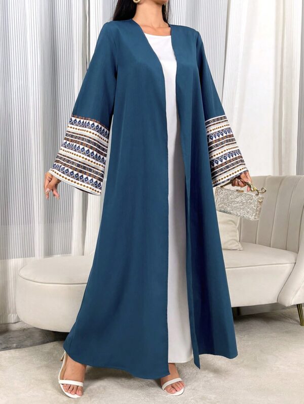 al najma عباية عربية طويلة للنساء موديل الربيع والصيف، كاجوال، طباعة منقطعة، كم ناقص، متواضع al najma عباية عربية طويلة للنساء موديل الربيع والصيف، كاجوال، طباعة منقطعة، كم ناقص، متواضع