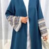 al najma عباية عربية طويلة للنساء موديل الربيع والصيف، كاجوال، طباعة منقطعة، كم ناقص، متواضع 4