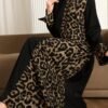 al najma فستان عربي طويل كاجوال نسائي بأكمام طويلة وطباعة نمر, فساتين عربية خاضعة كاجوال خط a, للاستخدام اليومي الكاجوال / السفر / العطلات al najma فستان عربي طويل كاجوال نسائي بأكمام طويلة وطباعة نمر, فساتين عربية خاضعة كاجوال خط a, للاستخدام اليومي الكاجوال / السفر / العطلات
