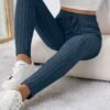 shein frenchy سروال ضيق مضلع مرن بخصر مربوط 6