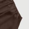 shein mod تي شيرت كاجوال للنساء بياقة قارب وأكمام منتفخة وتجاعيد عند الخصر بلون واحد 3