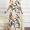 shein lady فساتين عربية ذات أكمام فراشة منسوجة أنيقة عادية للخريف والشتاء 2