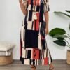 emery rose فستان قصير كاجوال بياقة على شكل v وأكمام قصيرة مطبوع بطباعات عشوائية emery rose فستان قصير كاجوال بياقة على شكل v وأكمام قصيرة مطبوع بطباعات عشوائية