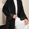 al najma كردجان عباية طويلة بتصميم ألوان أنيق، للخريف، عباية متواضعة طويلة الأكمام، للسهرات والاستخدام اليومي العادي، رداء 7