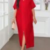 shein lady فستان كافتان قصير الأكمام أبيض أنيق للعمل الرسمي والكاجوال في الربيع والصيف، فستان نسائي إزار