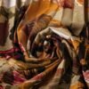 shein franclia فستان نسائي أنيق بطية وتكسير وياقة v ومزين بالرسوم الزهرية مع حزام وأكمام طويلة ماكسي ملابس نسائية 8