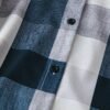 shein lune قميص عارضة بأكمام طويلة وياقة وأزرار منقوش بطبعة المربعات. 4