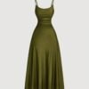 shein mod فستان إنزلاقي إيقاع مطرز الخصر shein mod فستان إنزلاقي إيقاع مطرز الخصر