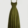 shein mod فستان إنزلاقي إيقاع مطرز الخصر 4
