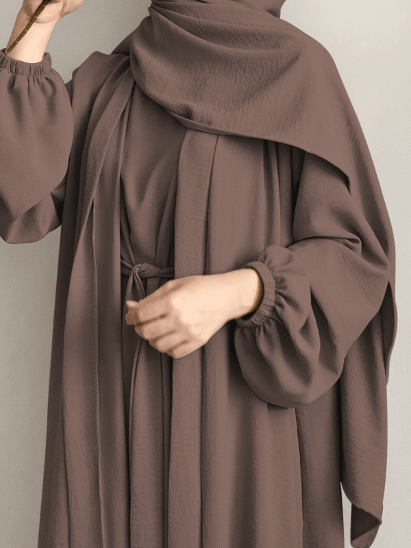 عباءة طويلة بأسلوب الكيمونو للنساء وفستان طويل محتشم، طقم من قطعتين بدون وشاح الرأس، أسود للربيع عباءة طويلة بأسلوب الكيمونو للنساء وفستان طويل محتشم، طقم من قطعتين بدون وشاح الرأس، أسود للربيع