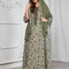 shein najma فستان ربيعي أنيق بأكمام طويلة وياقة دائرية، بطبعات رقمية أنيقة من الزهور والنباتات والأشكال الهندسية، بطراز عربي 3