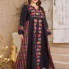 al najma فستان بوهو أنيق للمرأة ذو رقبة على شكل حرف v مطبوع بطبعات الأزهار, أكمام كرارة, خصر مربوط , مقاسات كبيرة محتشم 5