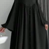 فساتين عربية طويلة أنيقة بطراز الجنية للنساء، باللون الأسود، شحن سريع للربيع 12