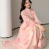 dazy فستان نسائي كبير الحجم بأكمام طويلة مزخرف بالزهور للعطلات، فستان متوسط الطول للربيع/الخريف 4