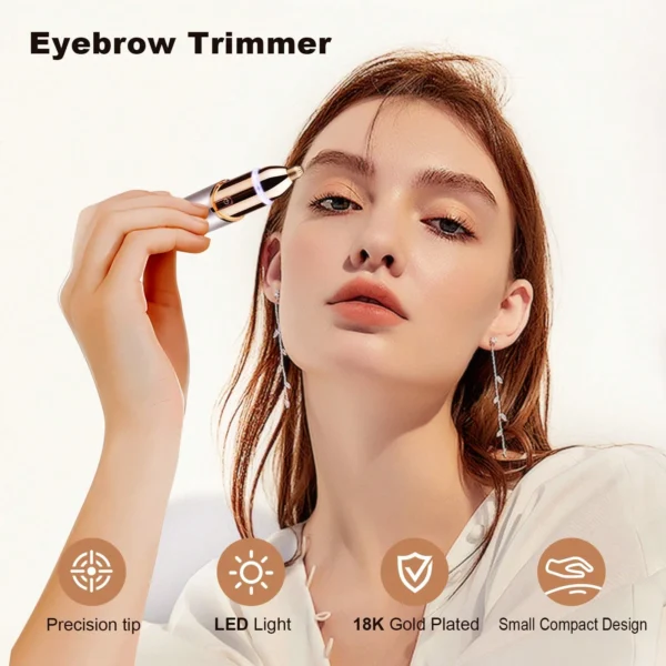 conduroma جهاز إزالة شعر الوجه القابل للشحن قاطع حواجب كوندروما: لإزالة الزغب غير المرغوب فيه على الشفاه والذقن والرقبة وتشكيل الحواجب 8