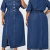 shein lady فستان جينز مقاس كبير قطعة واحدة، كاجول متوسط الأكمام، فستان طويل أزرق، ملابس صيفية للنساء، فساتين رومانسية، فساتين ربيعية للنساء، ملابس عادية للسيدات، ملابس الكاوبوي shein lady فستان جينز مقاس كبير قطعة واحدة، كاجول متوسط الأكمام، فستان طويل أزرق، ملابس صيفية للنساء، فساتين رومانسية، فساتين ربيعية للنساء، ملابس عادية للسيدات، ملابس الكاوبوي