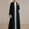 graceveil عباءة أنيقة وعصرية من نسيج الجاكار بطراز عربي مفتوحة الجبهة، موسم الربيع والصيف، محتشمة 5