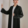 graceveil عباءة أنيقة وعصرية من نسيج الجاكار بطراز عربي مفتوحة الجبهة، موسم الربيع والصيف، محتشمة 8