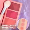 sheglam أحمر خدود sweet cheeks trio enamored 3 clolor powder blush palette يدوم طويلاً وذو صبغة عالية وخدود مطفية خالية من المسام وأحمر خدود يدوم طوال اليوم pink rosa blush حمره بلشر علامة تجارية جمال مكياج ميكب مستحضرات تجميل للنساء الفتيات مثالي لفصل ال 2