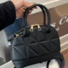 حقيبة تسوق من الجلد المبطن الصناعي البي يو باللون الأحادي ذات طراز كلاسيكي موضة، حقيبة كروس محمولة باليد محكمة الإغلاق، حقيبة سفر بسيطة للعطلات مع حزام كتف قابل للتعديل، حقيبة كتف للعمل المكتبي 6