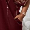 fleurora فستان كافتان ذو أكمام قصيرة مزخرف بالألوان لإطلالة أنيقة لحفلات الربيع والصيف والخريف والشتاء، إطلالة مناسبة للعمل والتنقل، قياسات كبيرة 7