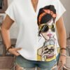 shein lune بلوزة قصيرة الأكمام مطبوعة بصورة امرأة بحجم كبير، ملابس غربية للنساء بطراز بوهيمي وبوهو من تسعينيات القرن الماضي، ملابس مناسبة للمهرجانات والصيف والخروج 4