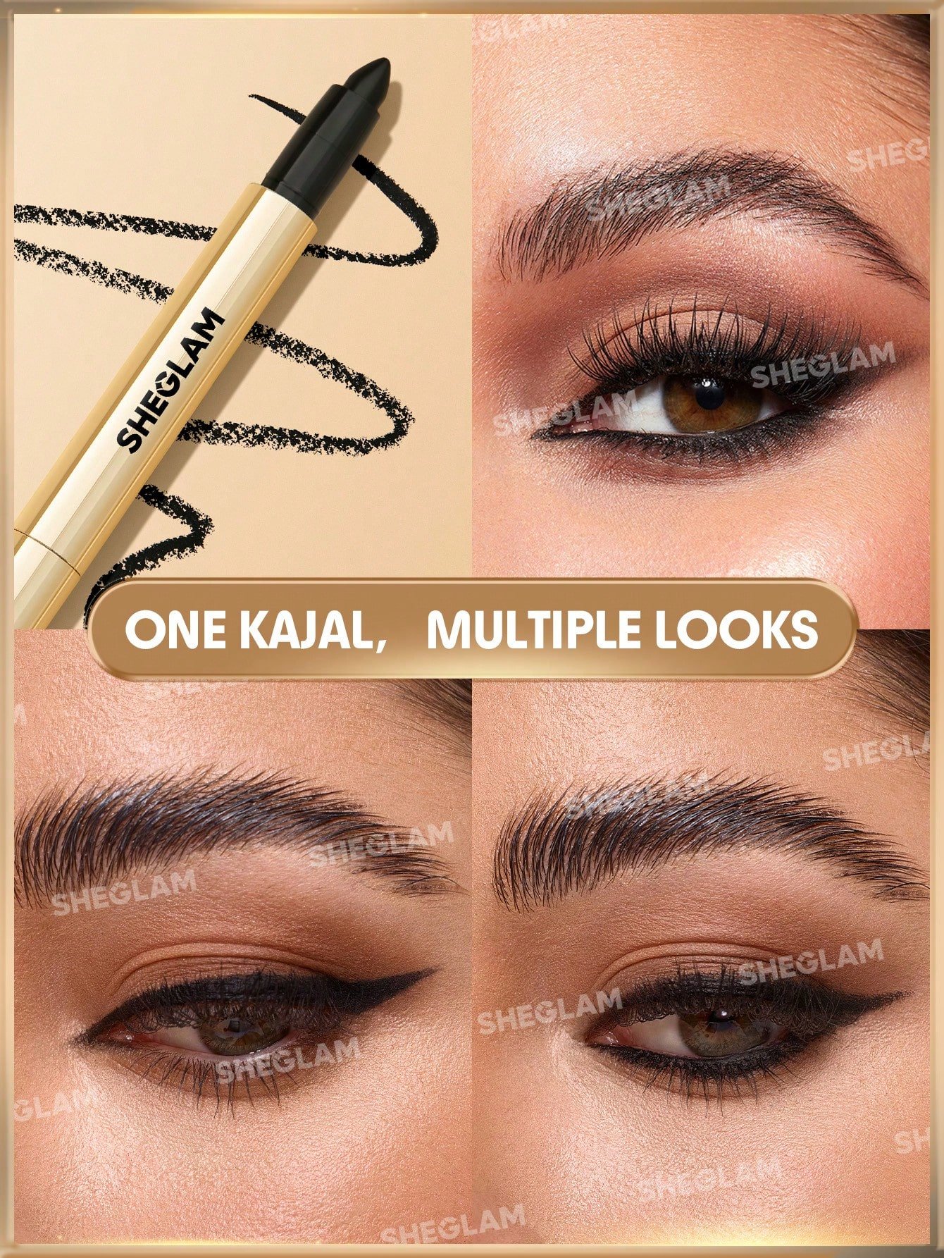 sheglam bold moves kohl قلم كحل كريمي محدد كحل علامة تجارية جمال مكياج ميكب مستحضرات تجميل للنساء الفتيات مثالي لفصل الصيف الربيع مثالي ل y2k أزياء أنيقة عيد الأم هدية حفلة جاهز أفضل لون 5