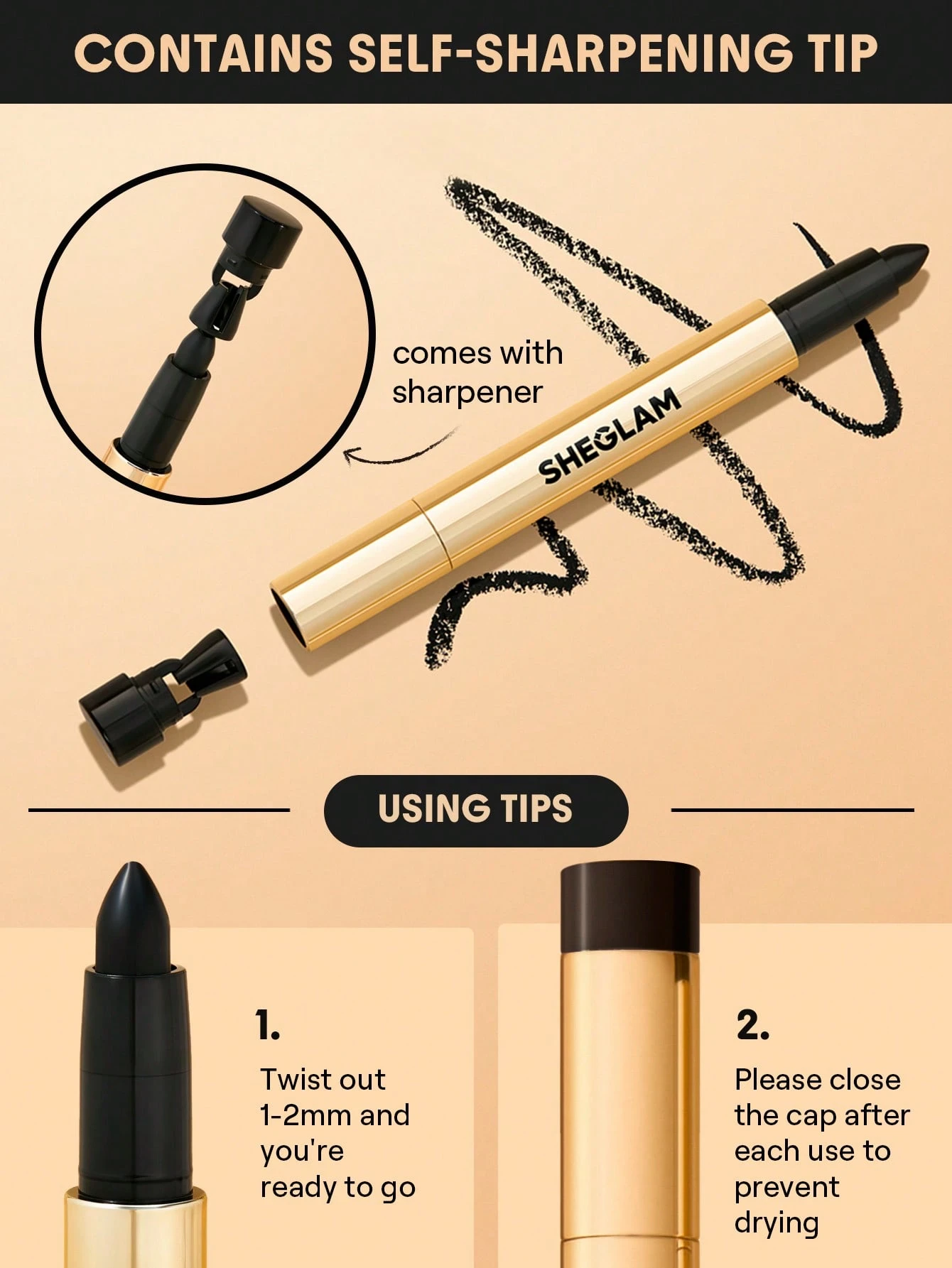 sheglam bold moves kohl قلم كحل كريمي محدد كحل علامة تجارية جمال مكياج ميكب مستحضرات تجميل للنساء الفتيات مثالي لفصل الصيف الربيع مثالي ل y2k أزياء أنيقة عيد الأم هدية حفلة جاهز أفضل لون 9